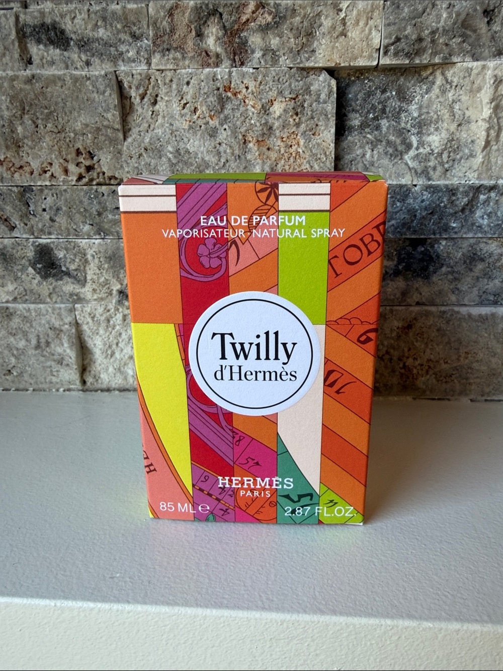 Twilly d'Hermès Eau de Parfum - Colorful Striped Box Empty Box